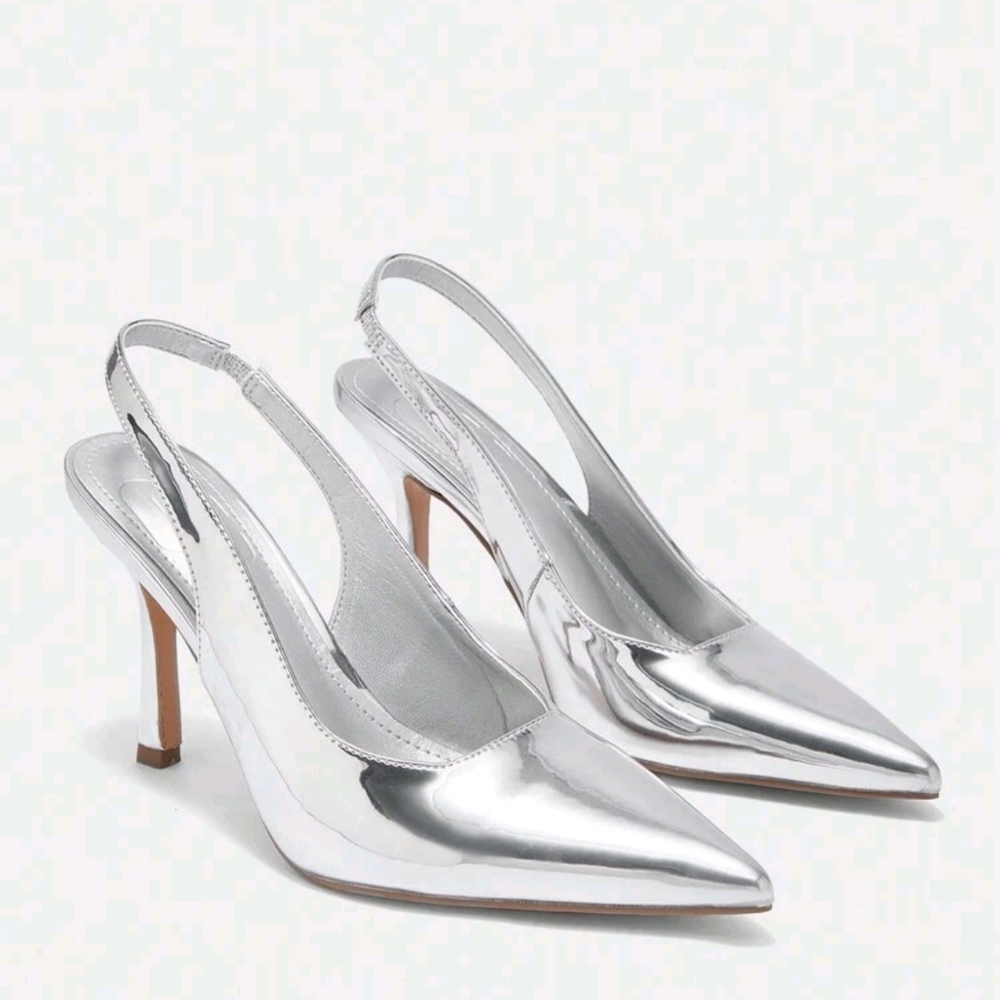 Solid Color Pointed Toe High Heel Shoes For Women, Summer Elegant - Picture 8 of 10